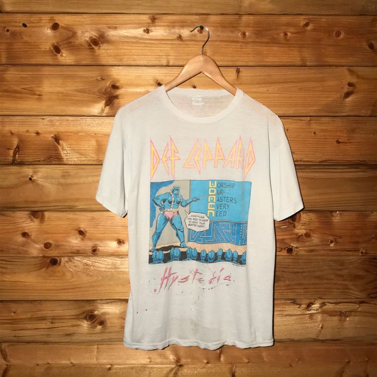 1988 Def Leppard Hysteria Tour Women t shirt image 1
