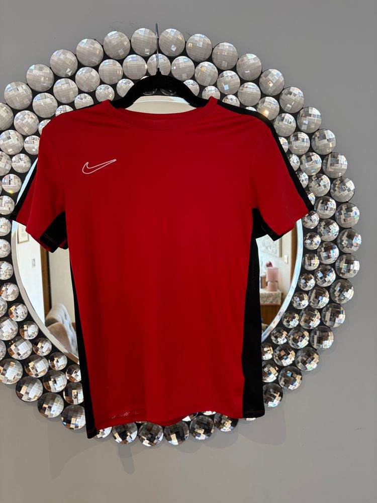 Nike Dri-FIT Academy Red Black Football Training Top Youth Large 147–158cm