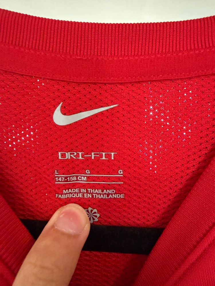 Nike Dri-FIT Academy Red Black Football Training Top Youth Large 147–158cm image 2