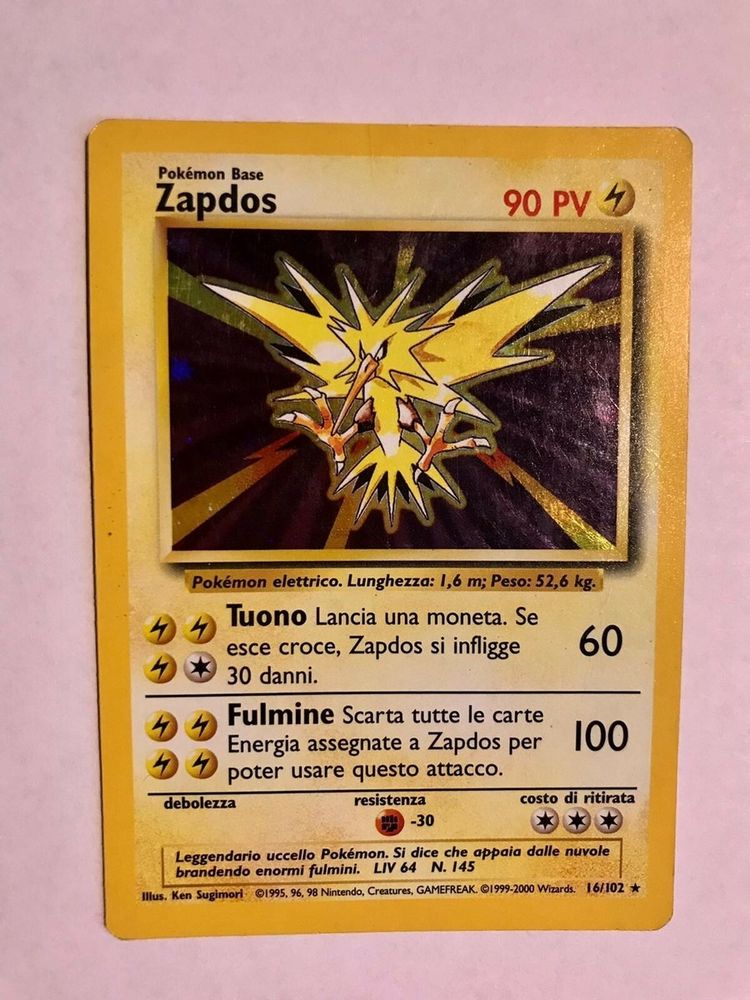Pokémon Zapdos Card