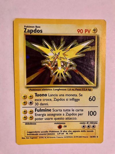 Pokémon Zapdos Card