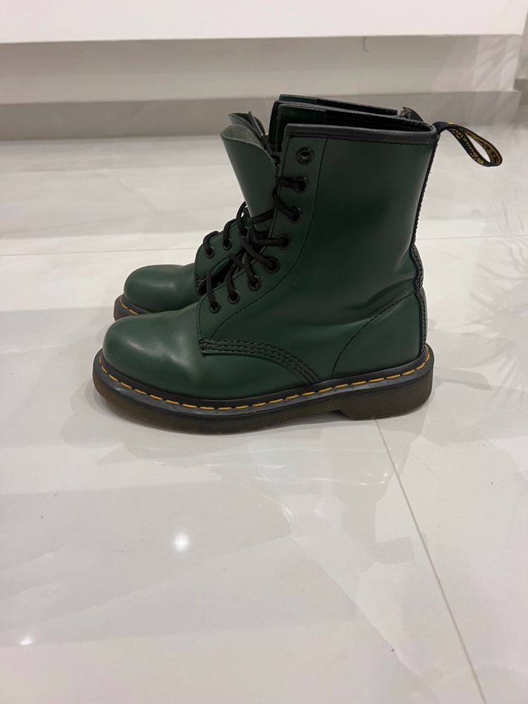 Dr. Martens Dr. Martens Green Leather Boots product image