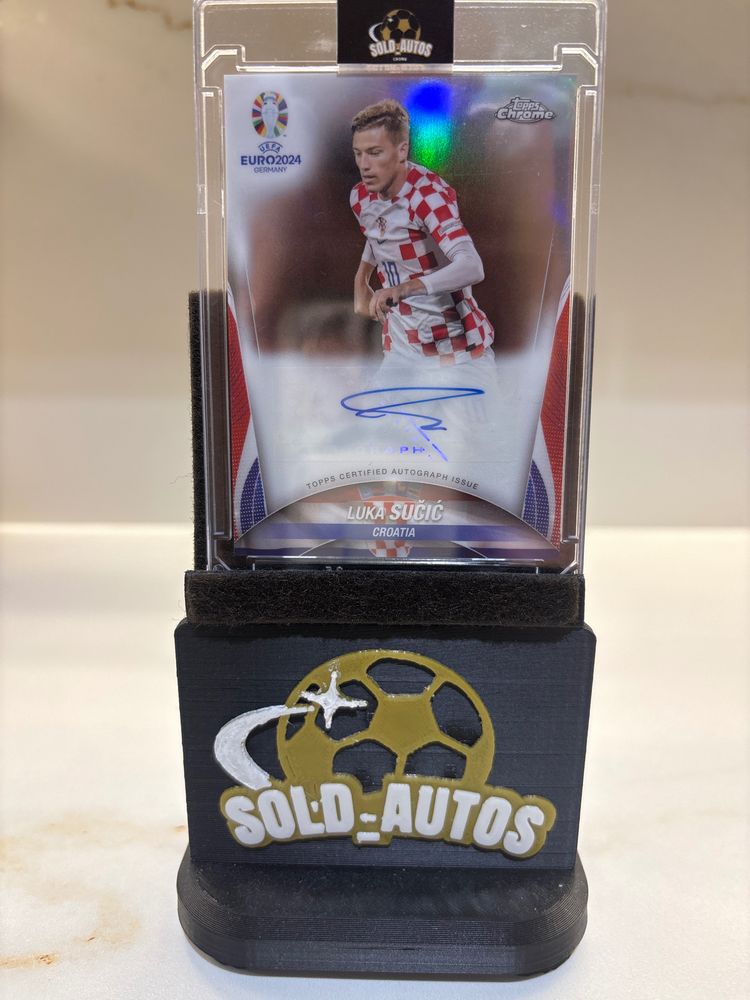 Luka Sucic Euro 2024 Topps Chrome Autograph Card image 1