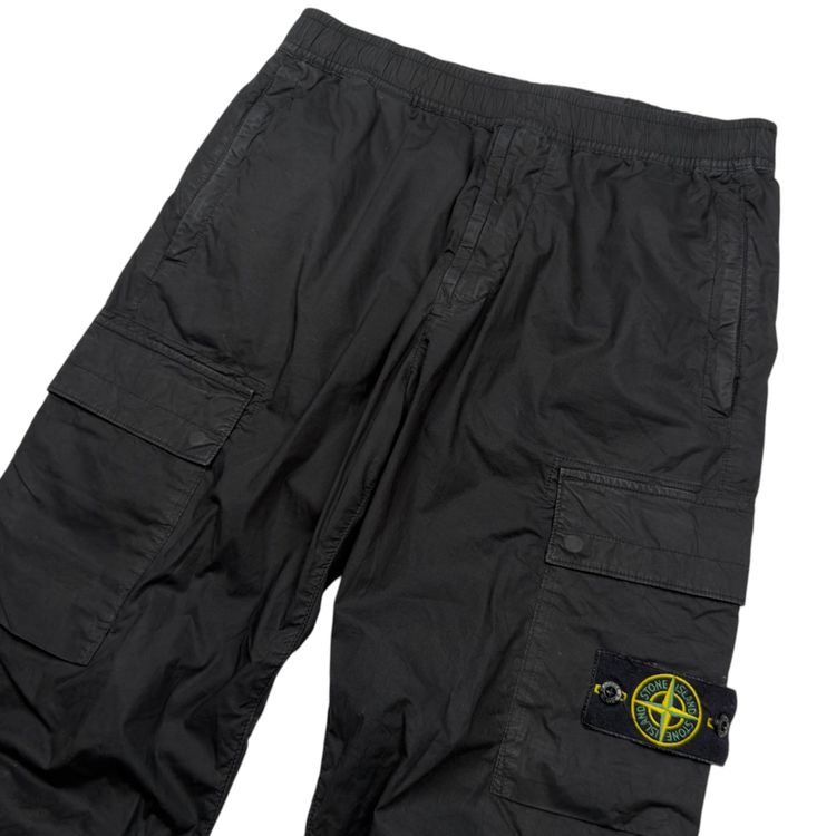 Stone Island Stretch Cotton Cuffed Cargo Trousers - Black 8