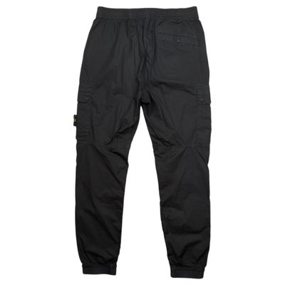 Stone Island Stretch Cotton Cuffed Cargo Trousers - Black 4