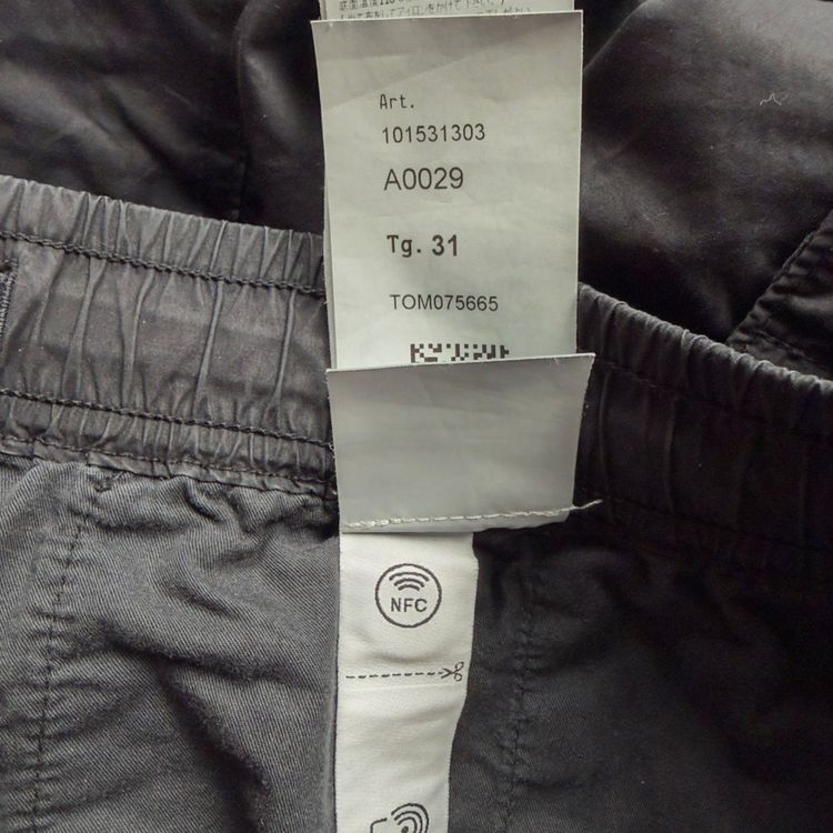 Stone Island Stretch Cotton Cuffed Cargo Trousers - Black 2