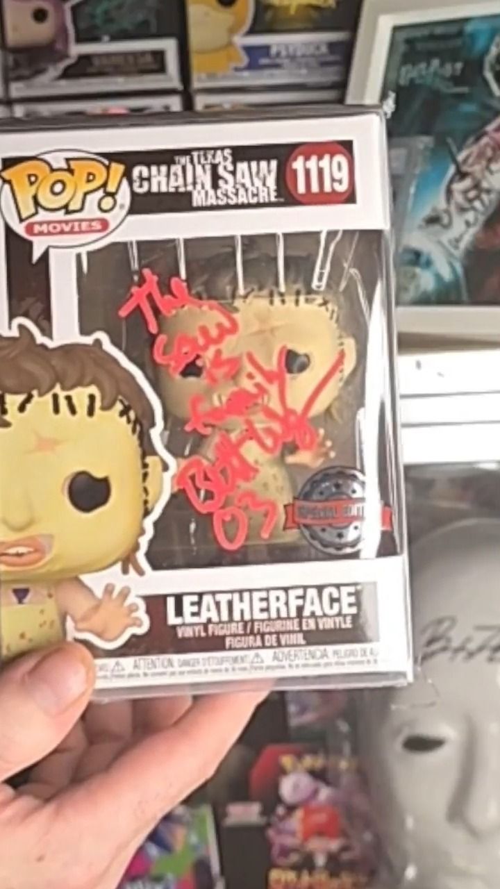 Funko Leatherface Funko Pop Signed by Brett Wagnar product image
