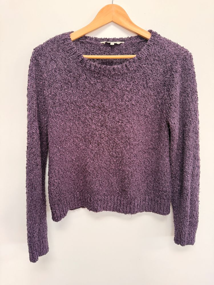 Peacocks Purple Textured Sweater