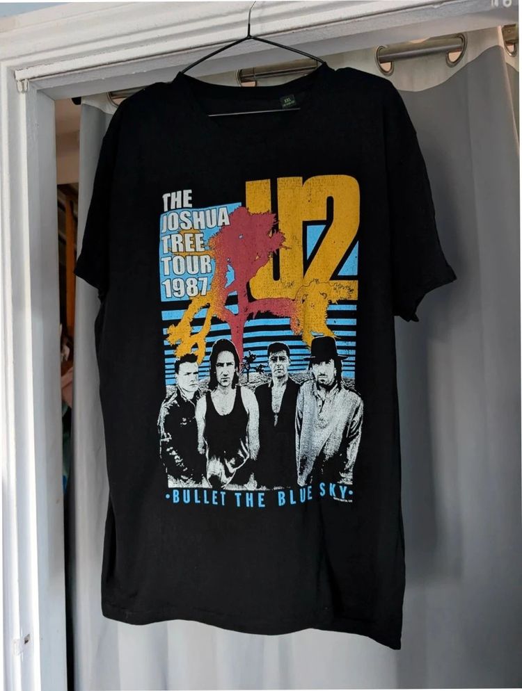 U2 Joshua Tree Tour 1987 T Shirt Black XXL Mens Band Graphic Tee 100 Cotton imagen 9
