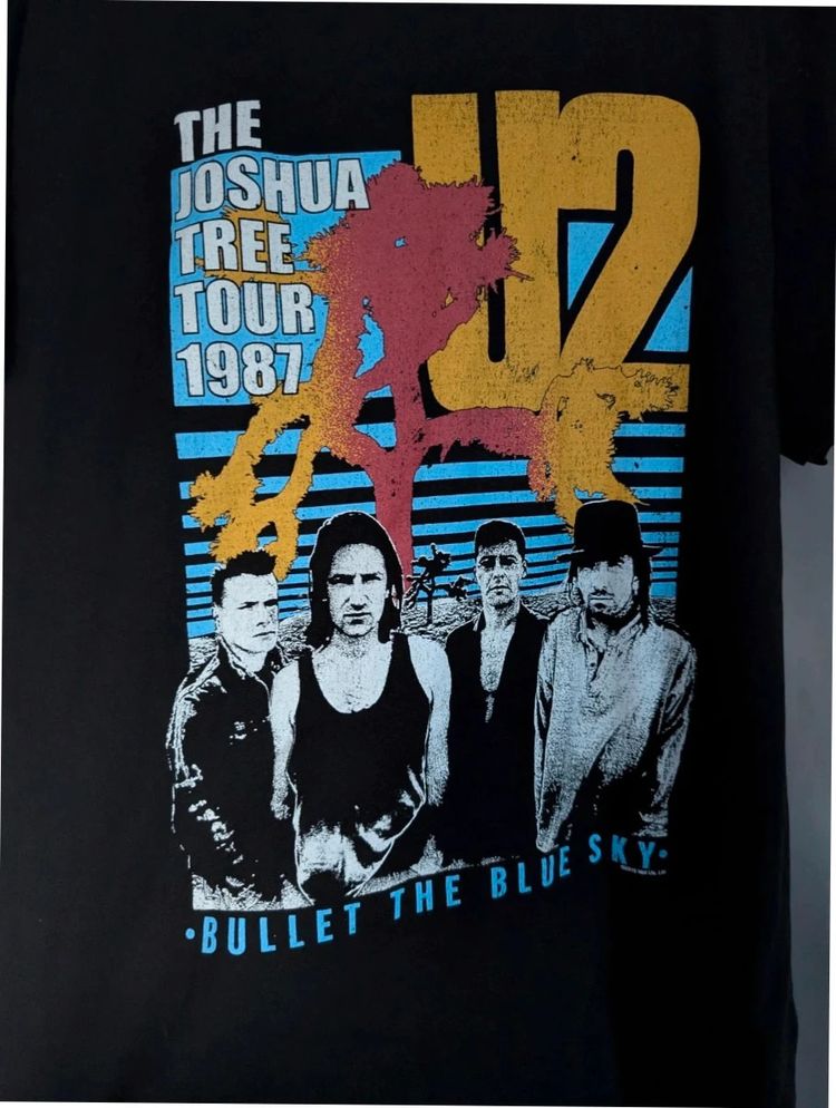 U2 Joshua Tree Tour 1987 T Shirt Black XXL Mens Band Graphic Tee 100 Cotton imagen 6