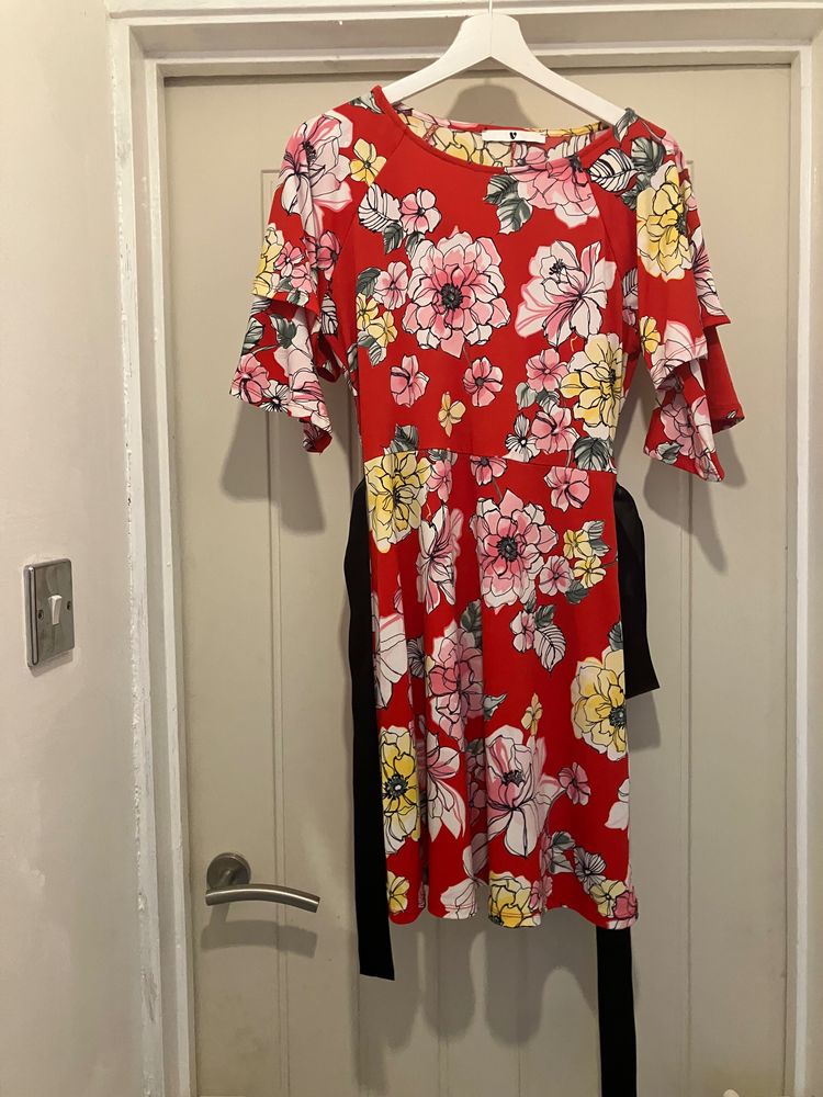 Red Floral Dress