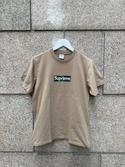Supreme Beige box logo T-Shirt s