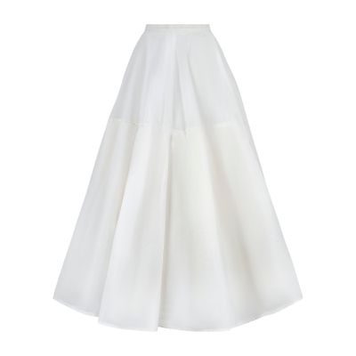 1950s Harrods Cream Brocade Wedding Dress with Petticoat 8