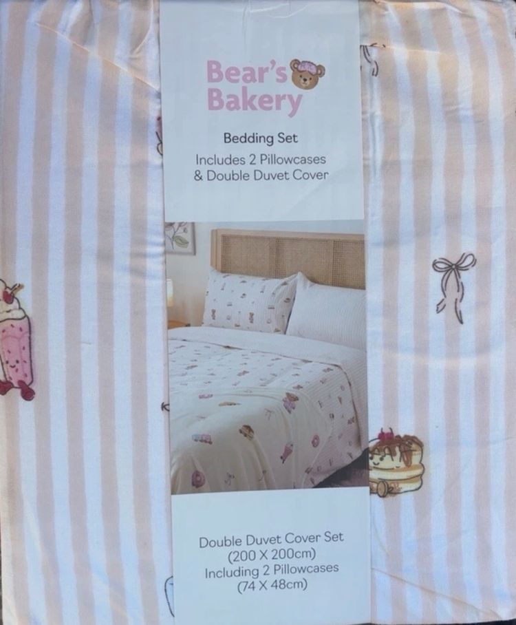 Double Bear's Bakery Bedding Set