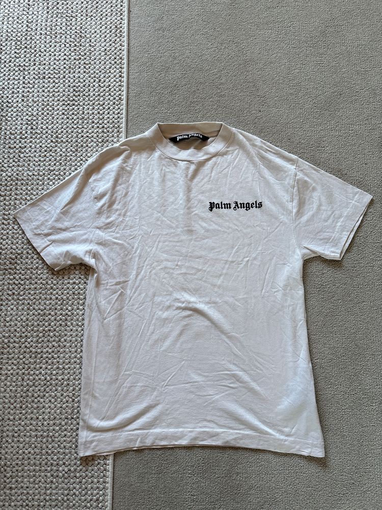 Palm Angels White Offset T-Shirt Small