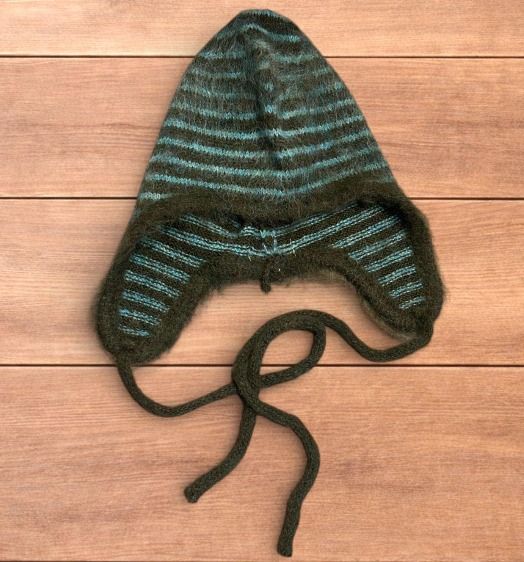 Striped Knit Ear Flap Hat image 3