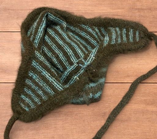 Striped Knit Ear Flap Hat image 4