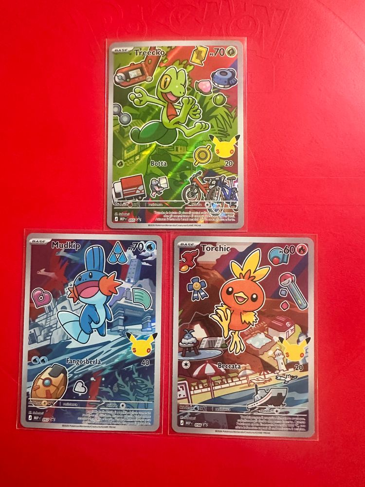 Pokémon Trading Cards- 30th anniversary-  Treecko, Torchic, Mudkip image 1