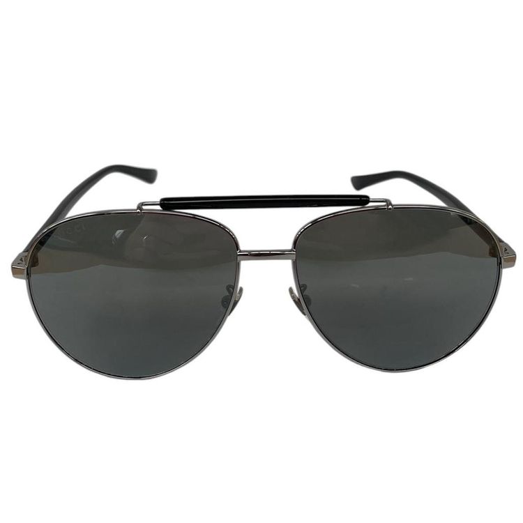 Gucci GG0014S-003 Ruthenium Aviator Sunglasses 6