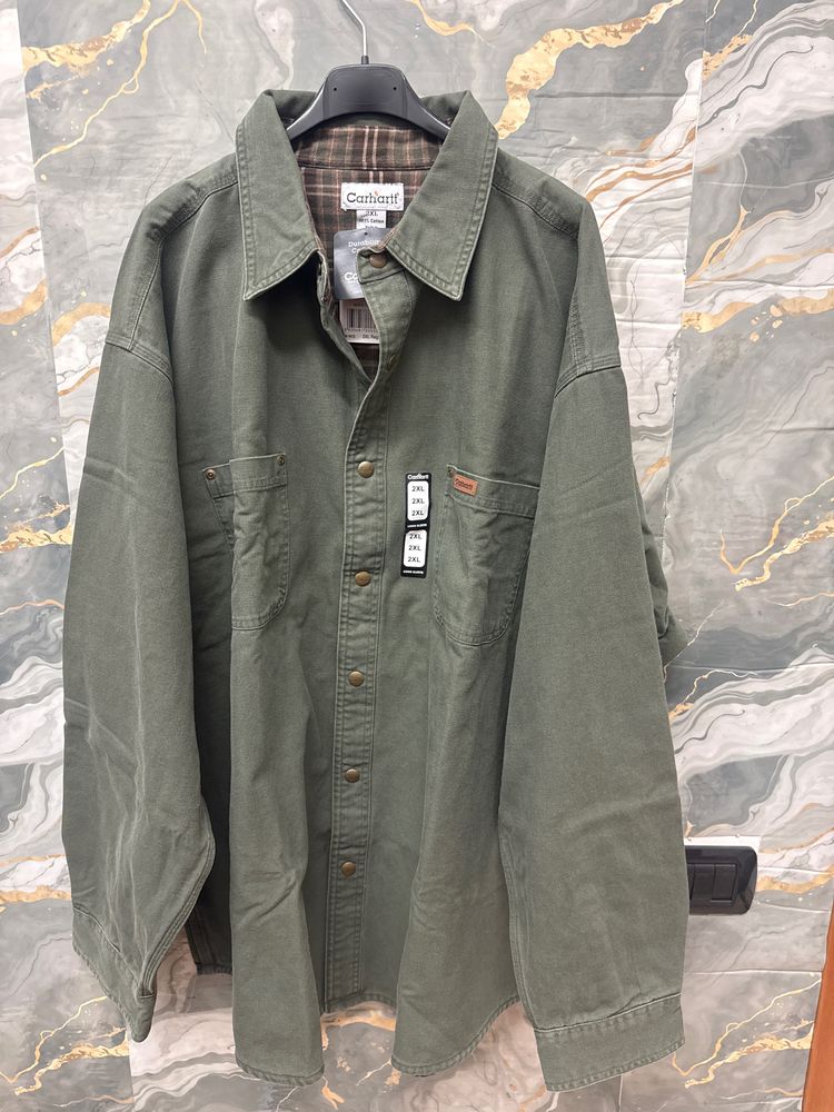 Carhartt Green Button-Up Shirt Jacket imagen 1