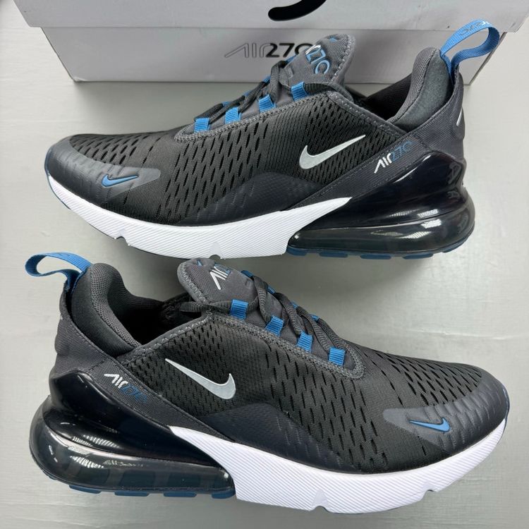 Nike Air Max 270 Size UK 8 Anthracite Industrial Blue Black Men's FV0380-001 image 1