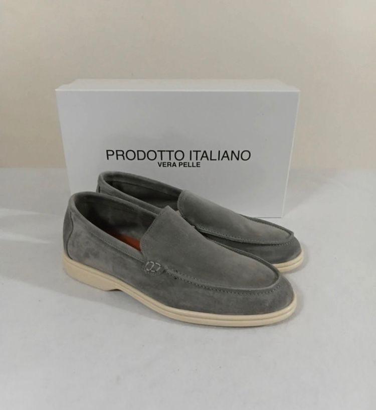 Vera Pelle Mocassini in camoscio grigio 42 product image