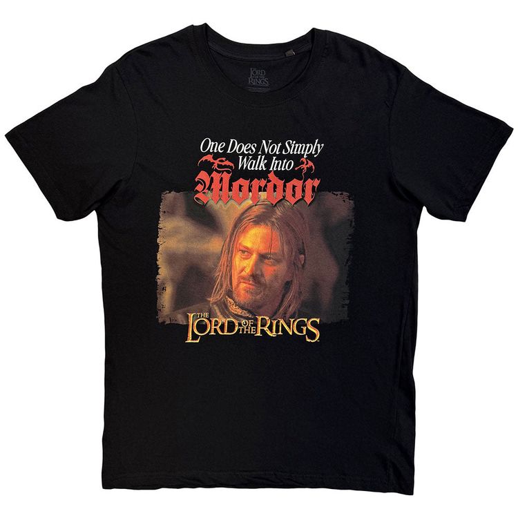 Lord Of The Rings Mordor Medieval Text T Shirt