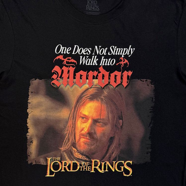 Lord Of The Rings Mordor Medieval Text T Shirt 2