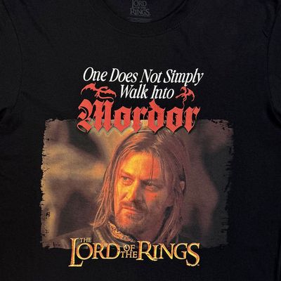 Lord Of The Rings Mordor Medieval Text T Shirt 2