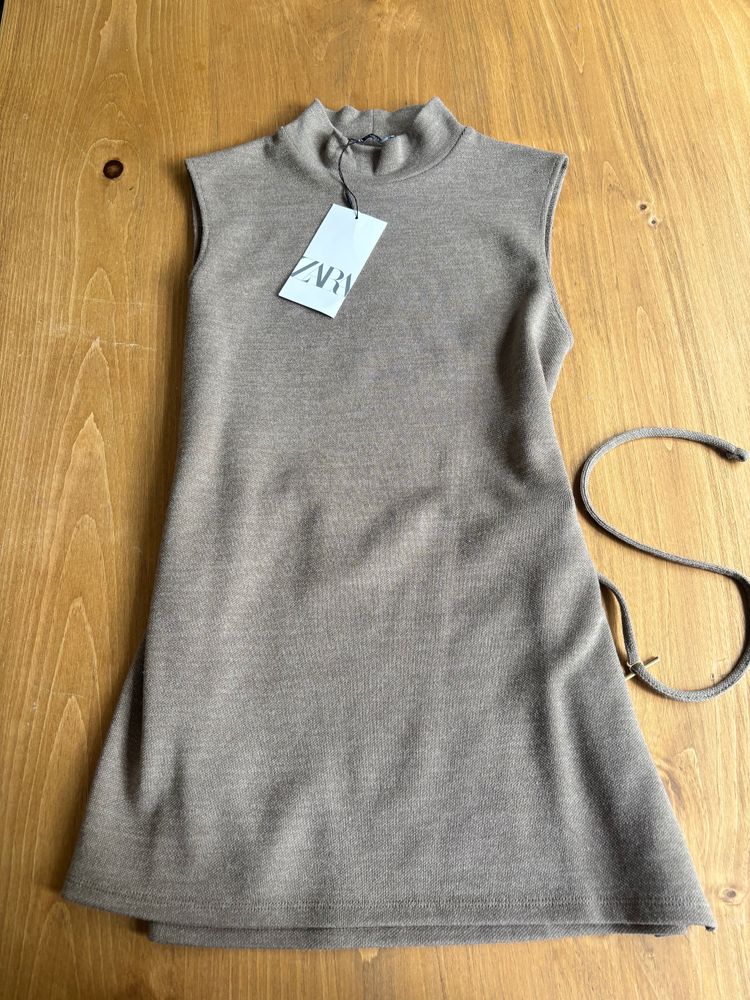 Zara Sleeveless Dress And Wide-Leg Trouser Set