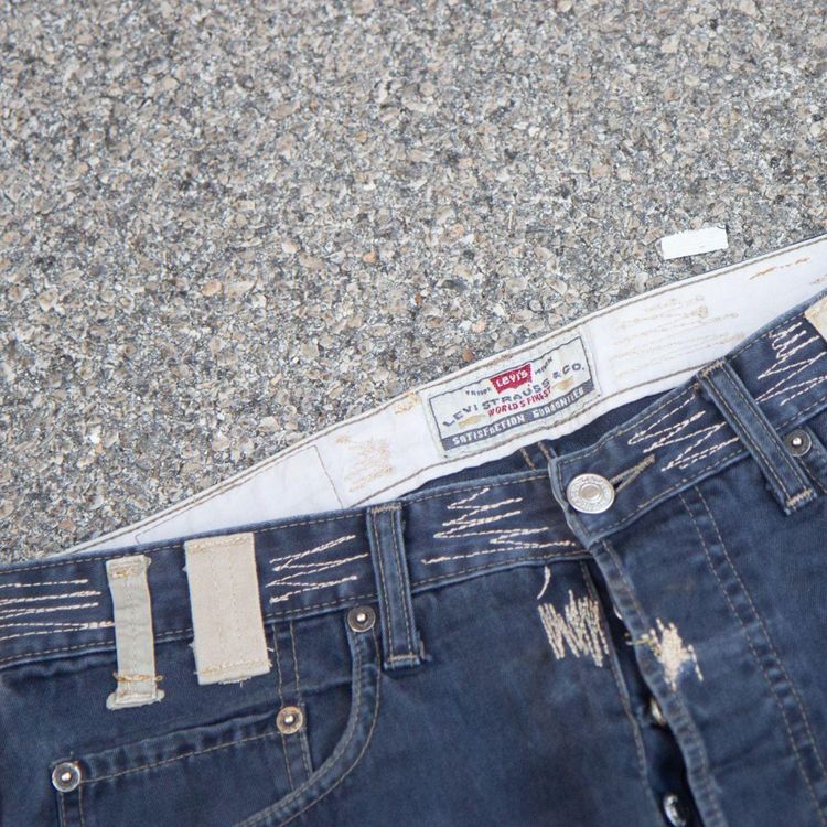 Levi's jeans with beige side panels image 6