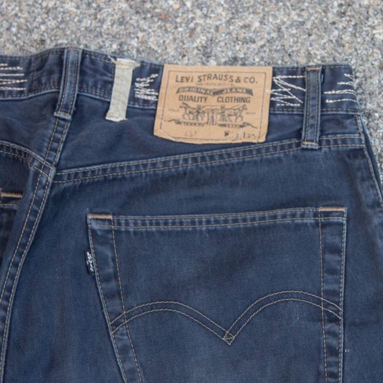 Levi's jeans with beige side panels image 3
