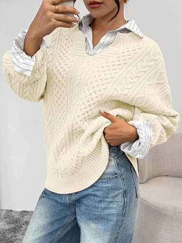 Immagine di Cream Cable Knit Sweater 3