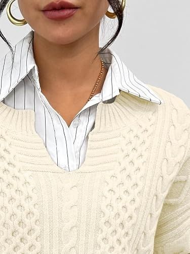 Immagine di Cream Cable Knit Sweater 2