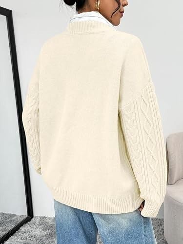 Immagine di Cream Cable Knit Sweater 4