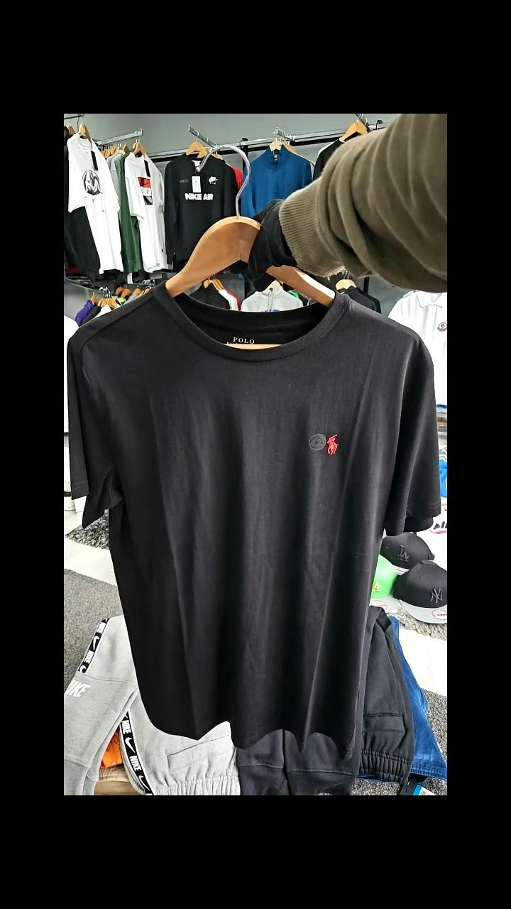 Polo BLK AND GREY RL TEE - LARGE + LARGE BLK 6 PACK SOCKS product image