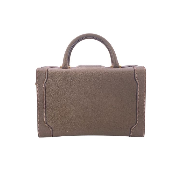 Gucci Borsa da viaggio/vanity vintage in pelle marrone image 3