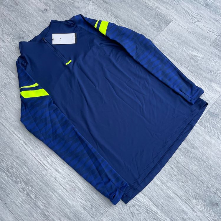 Immagine di Nike Dri Fit Strike Half Zip Track Top and Shorts Set - Blue/Volt 2