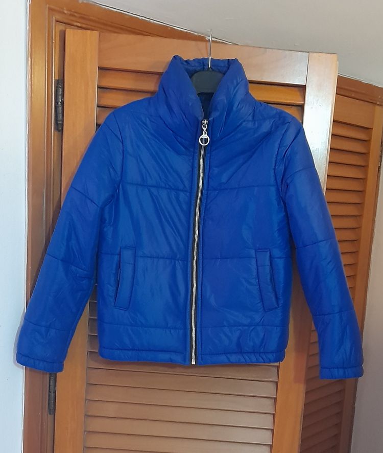 Made in Italy Giacca piumino azzurra da donna corta  product image
