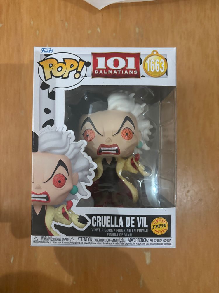Chase Funko Pop! 101 Dalmatians Cruella De Vil Vinyl Figure