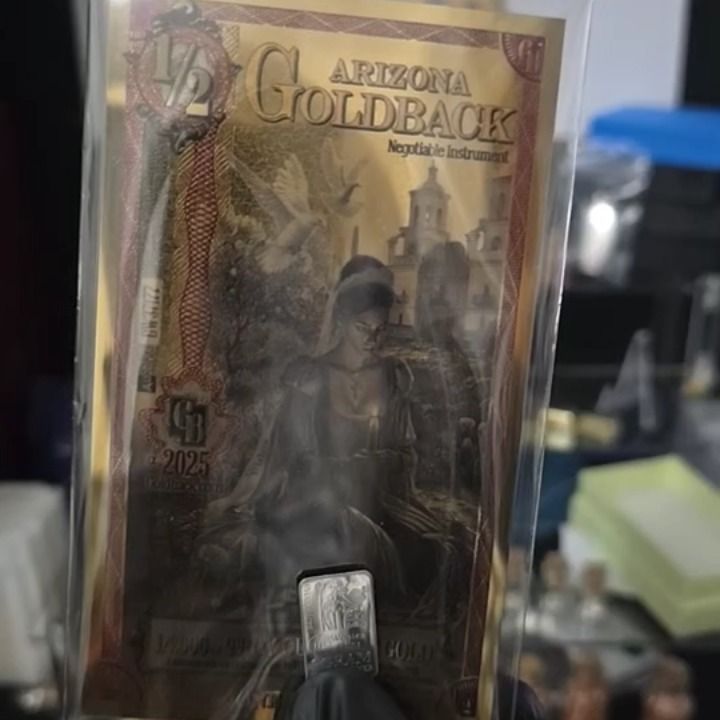 Arizona 1/2 Arizona goldback + 1g silver Britannia  product image