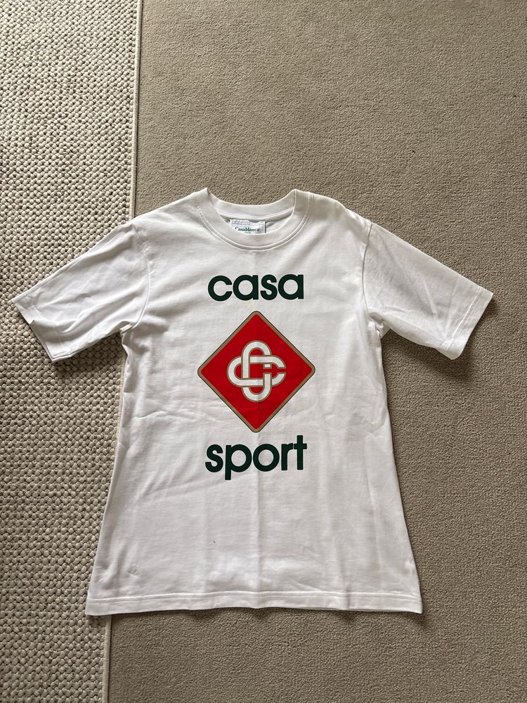 Casablanca Casa sport white T-shirt, small