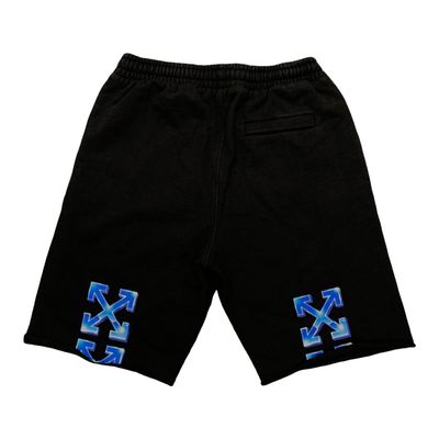 Off White Small Shorts Metal Arrows Black Sweatpants Bottoms Virgil Abloh
