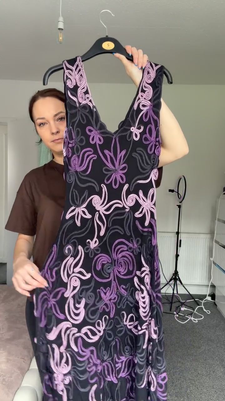 Immagine di Phase eight black/purple/rose  Long Dress 1
