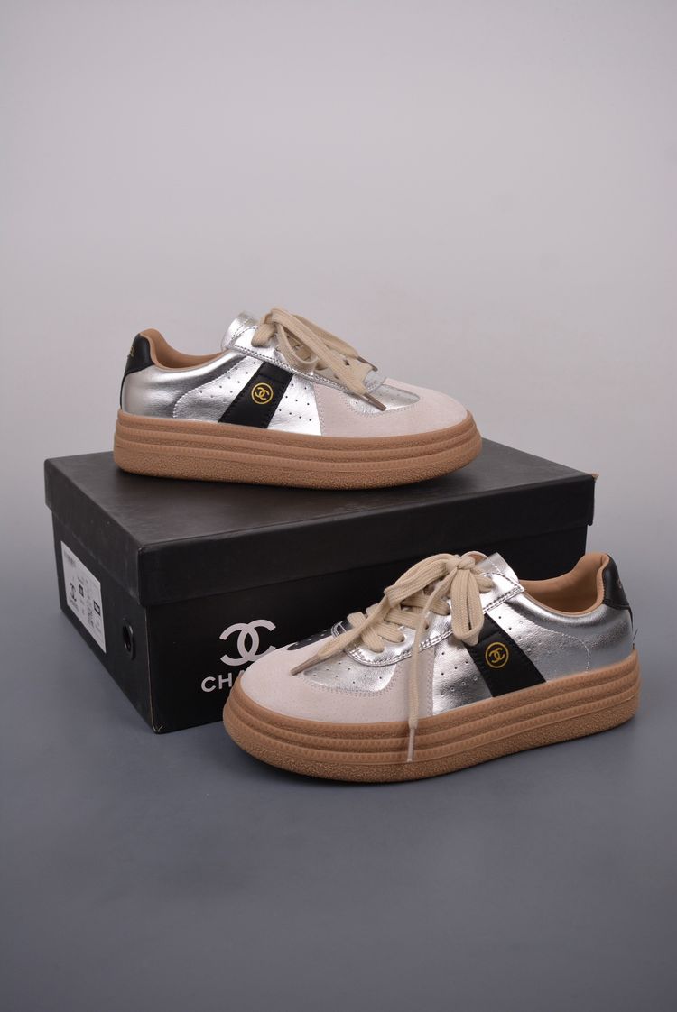Chanel Chanel Metallic Silver Sneakers product image