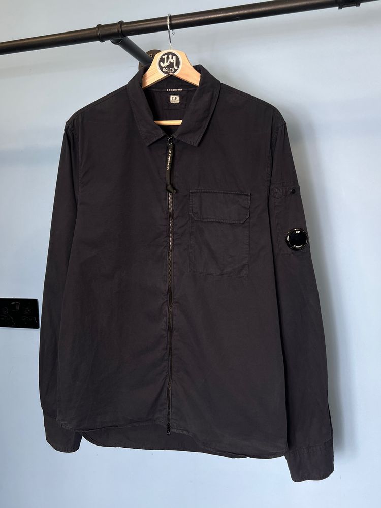 Medium C.P. Company Navy Blue Zip Overshirt Jacket