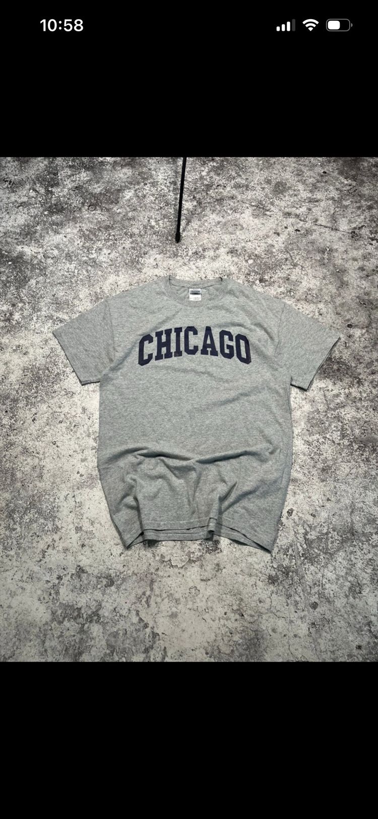 Grey T-Shirt With Chicago Text
