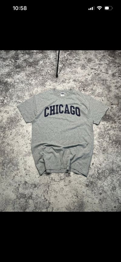 Grey T-Shirt With Chicago Text