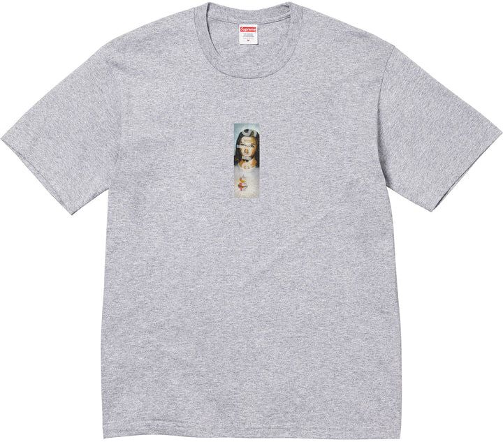 SUPREME PRAYER CARD BOX LOGO T-SHIRT 'HEATHER GREY' (FW26)