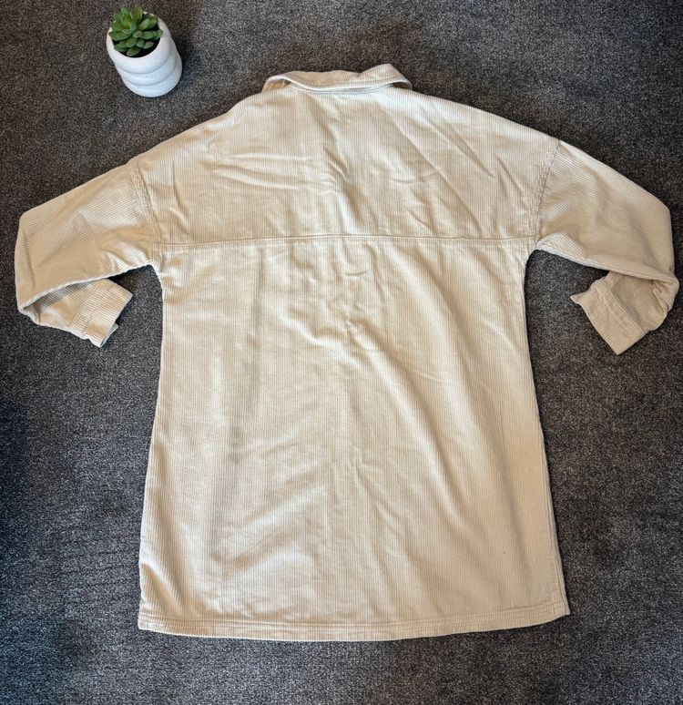 Asos Design Beige Corduroy Half-Zip pullover  10